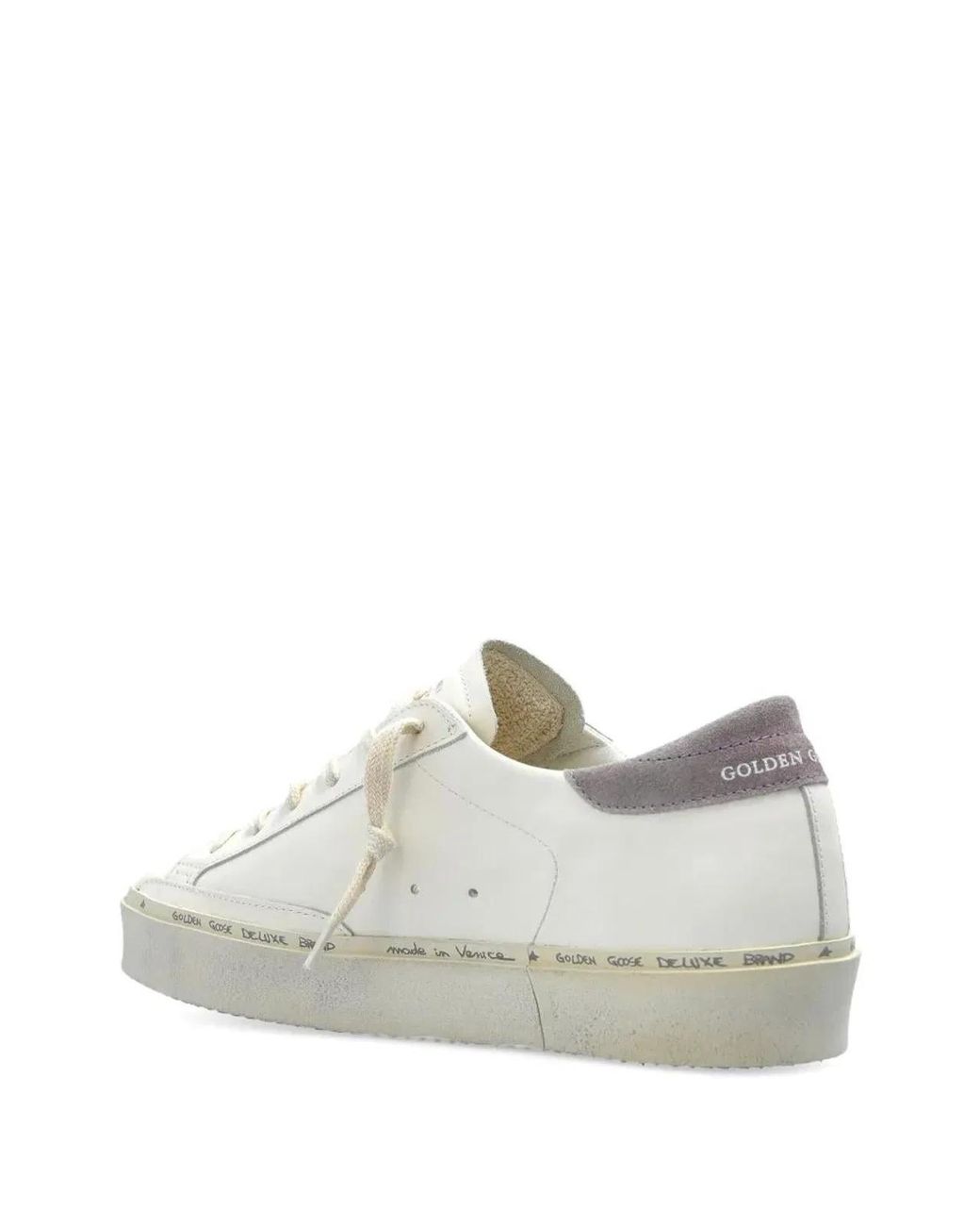 Golden Goose Deluxe Brand White Hi Star Leather Platform Sneakers