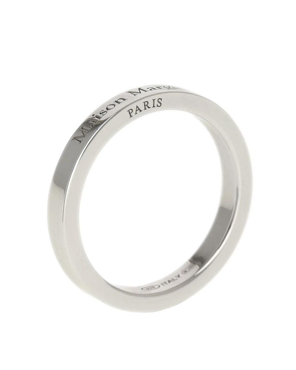 Maison Margiela Gray Logo Ring for men