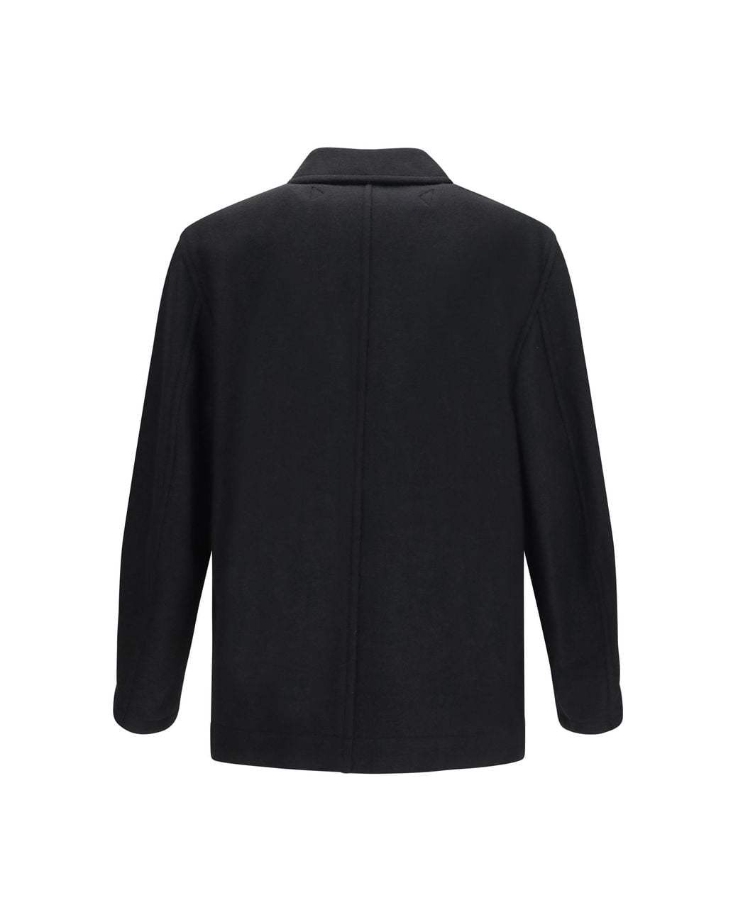 Lemaire Blue Short Double-Breasted Wool And Alpaca Coat for men