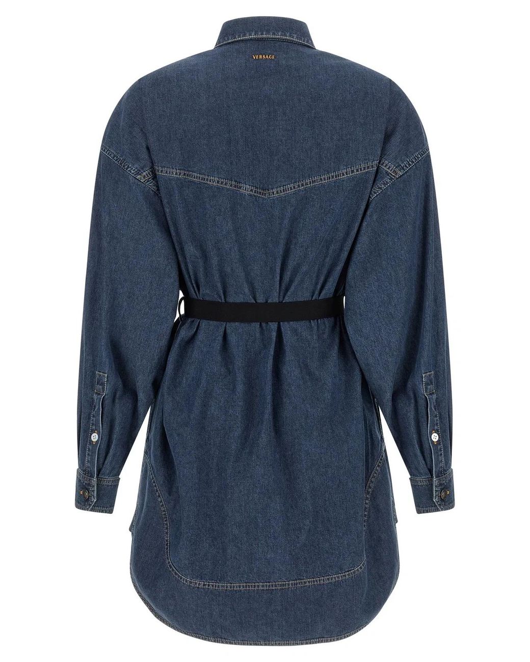 Versace Blue Chambray Denim Dress