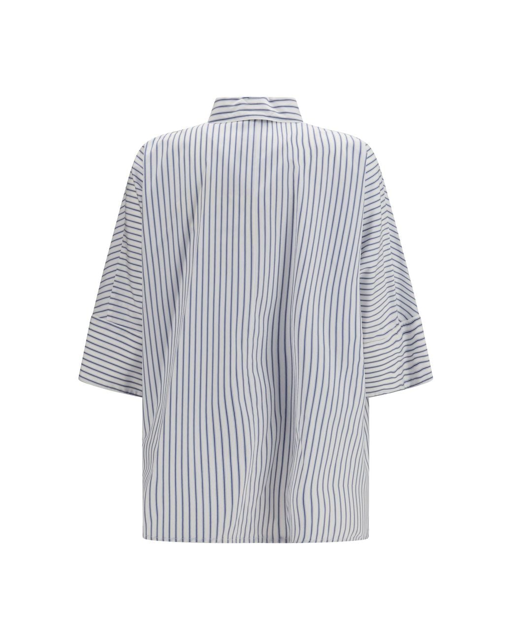 Max Mara Gray Avenue Striped Shirt Cotton Jacket