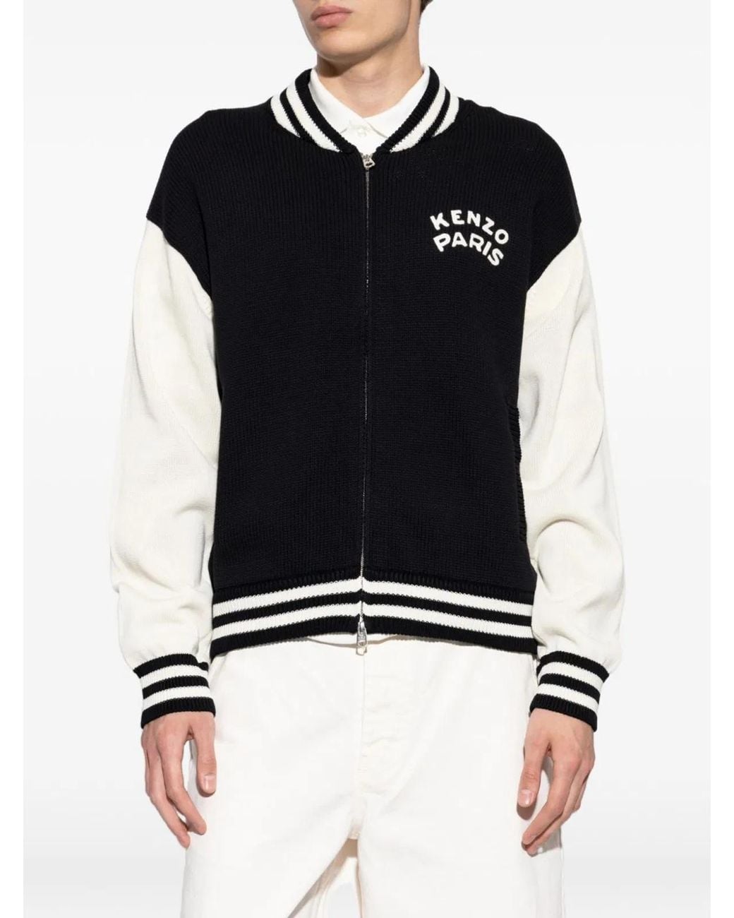 KENZO Black Paris Cotton Cardigan for men