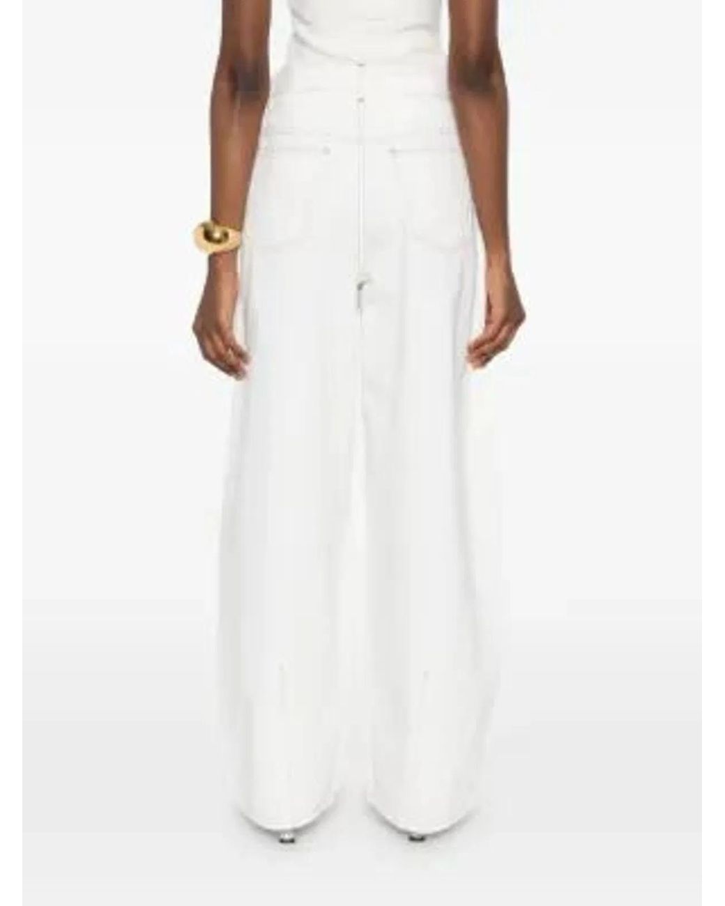 Jacquemus White The Ovalo De-Nîmes Jeans