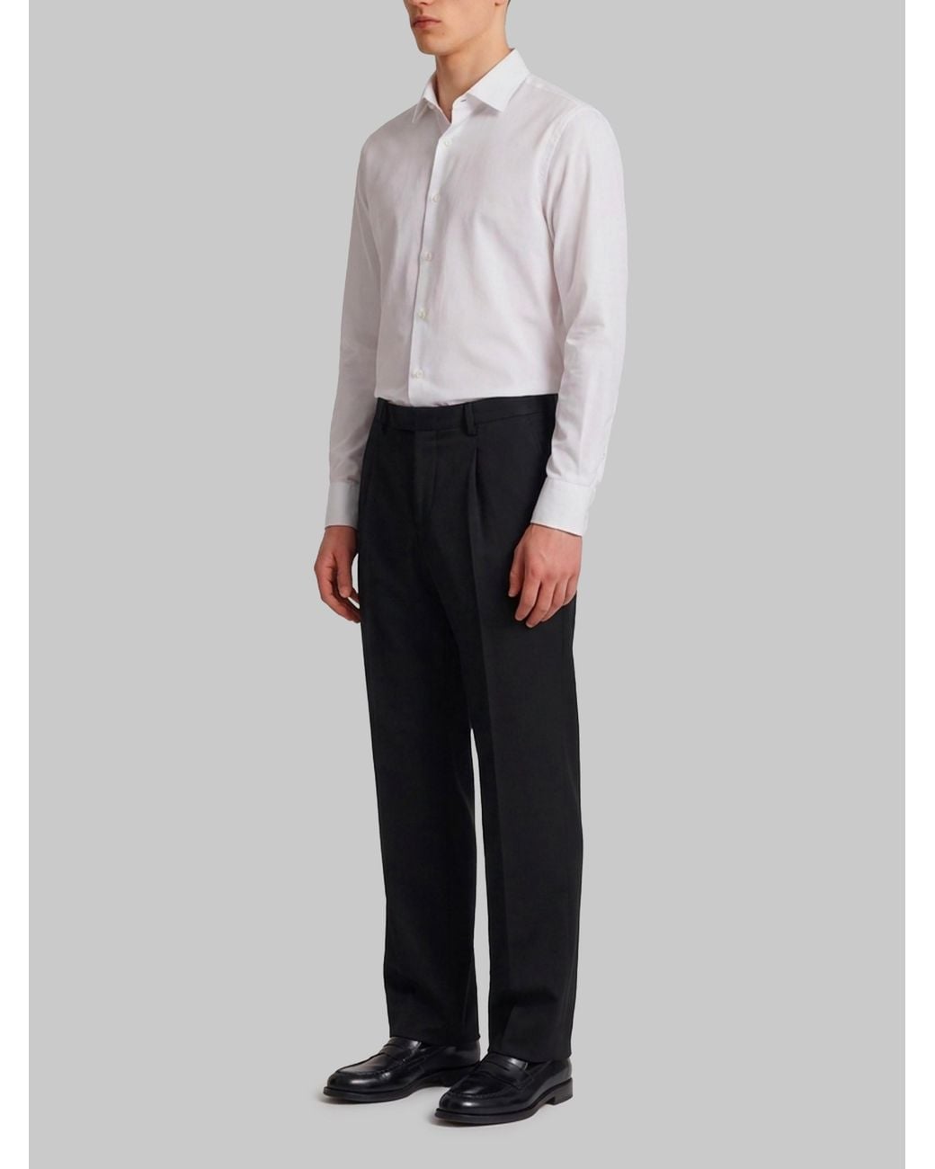 PT Torino Black Samuel Wool Pants for men