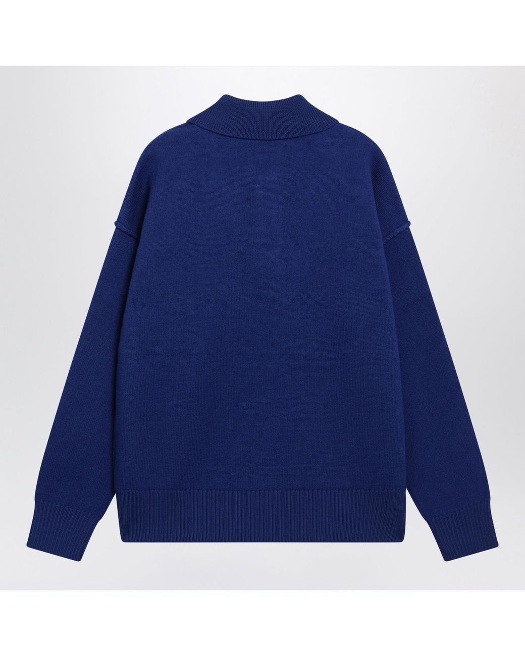 AMI Blue Electric Ami De Coeur Polo Sweater for men