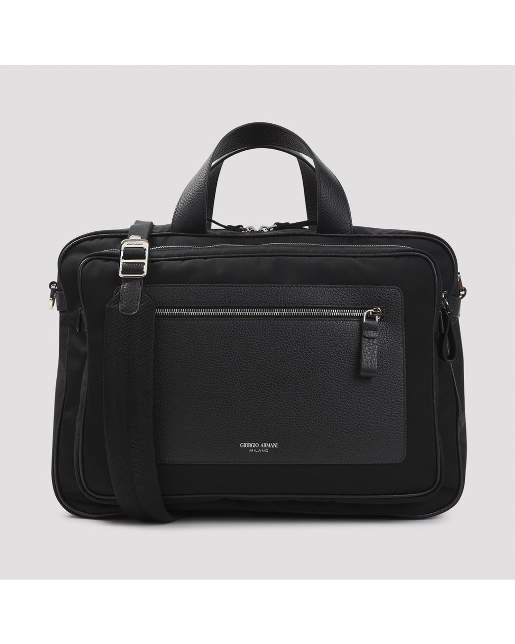 Giorgio Armani Black Briefcase Bag for men