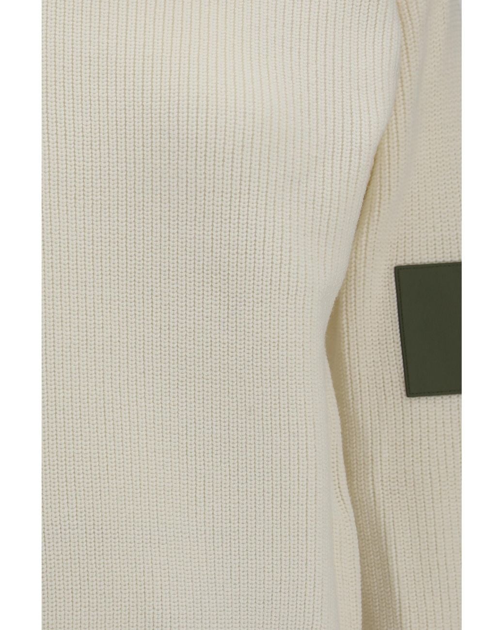 Loewe White High-Neck Wool Sweater