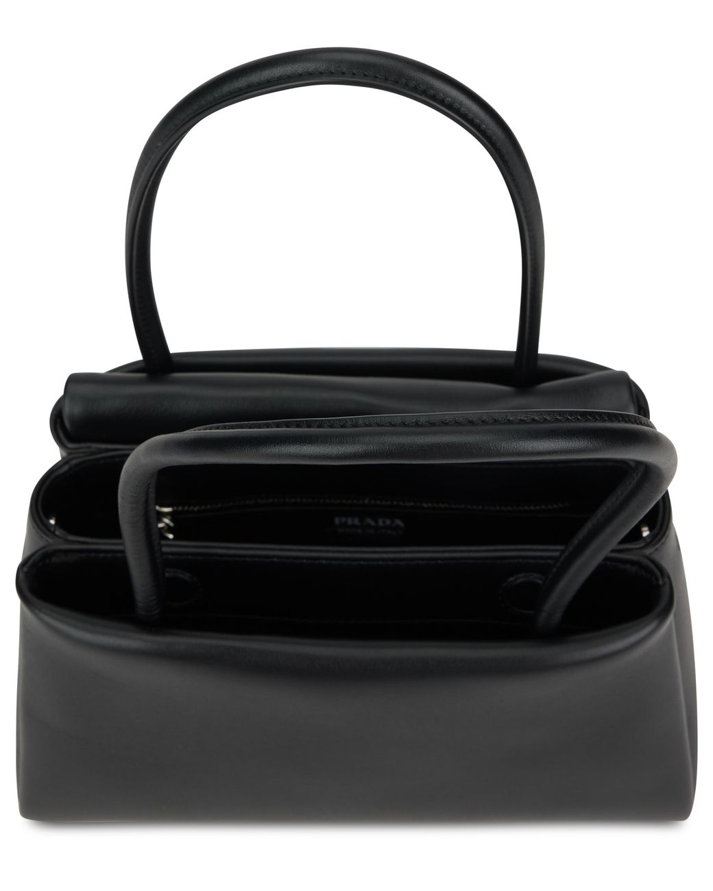 Prada Black Structured Leather Bag