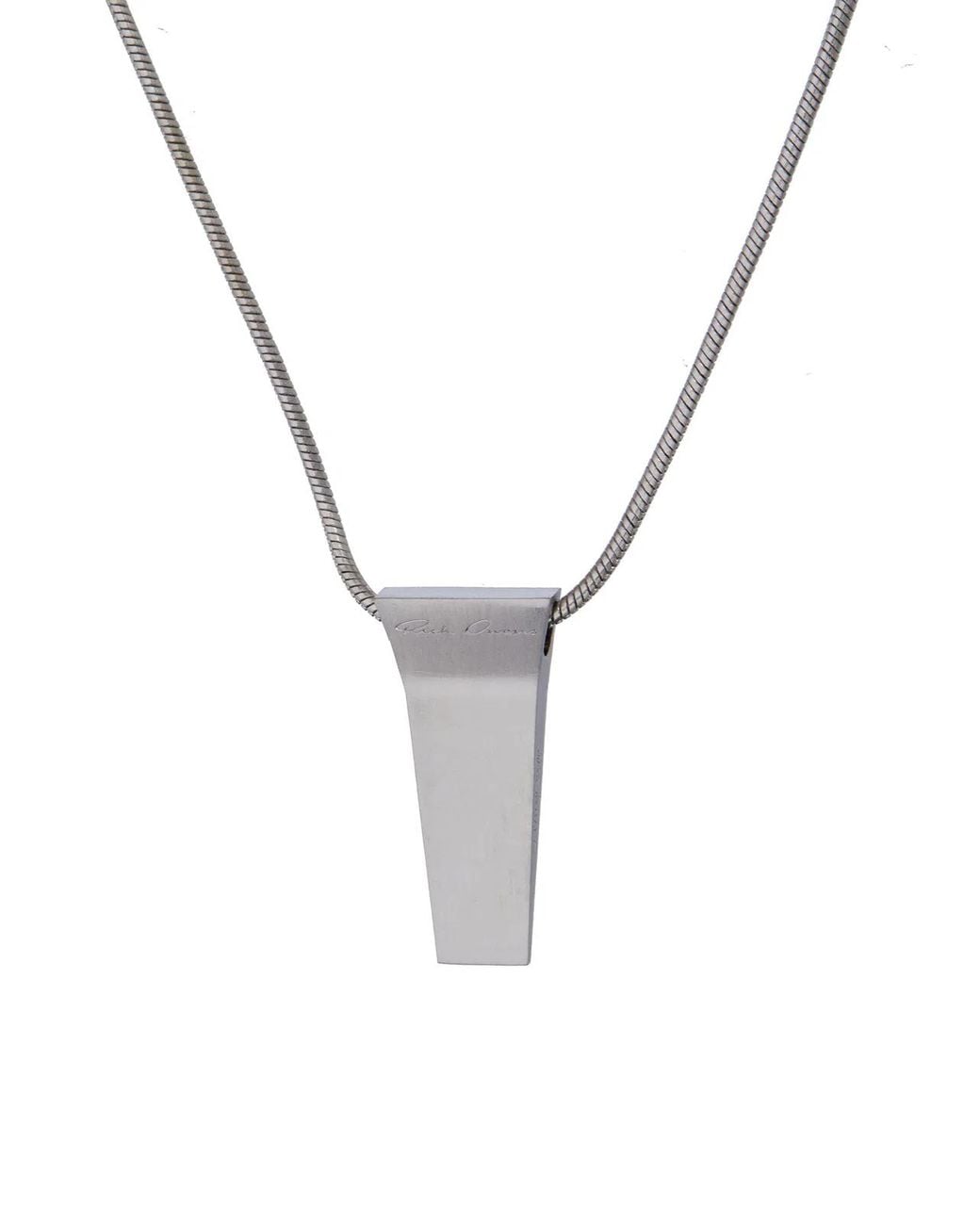 Rick Owens Metallic Mini Trunk Charm Necklace for men