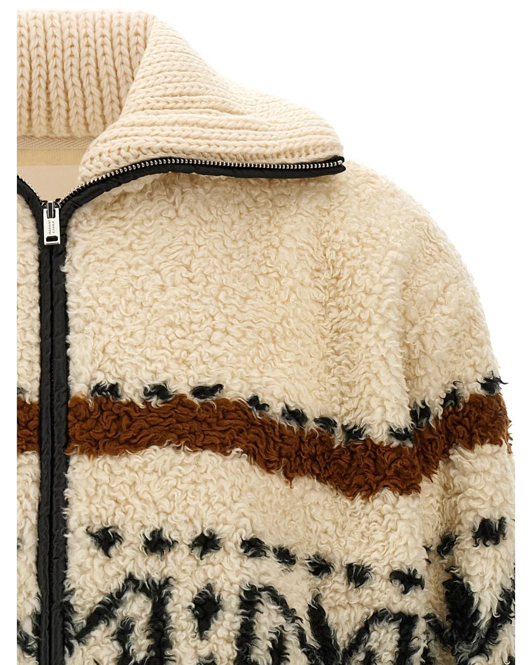Isabel Marant Natural Marant Etoile Patterned 'Lijka' Coat