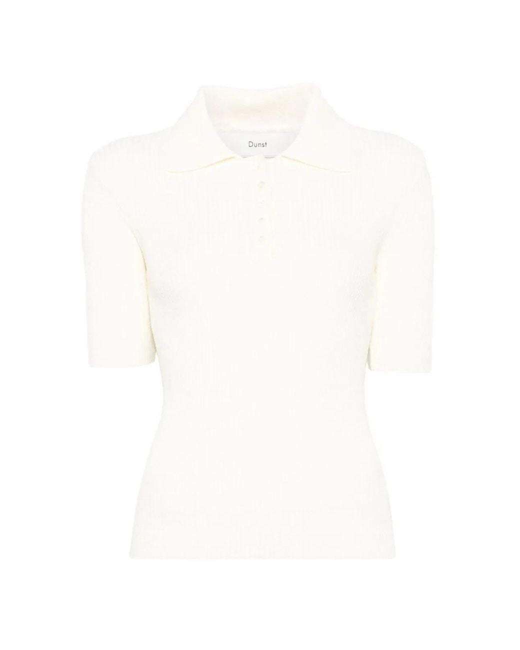 DUNST White Cotton Blend Polo Shirt
