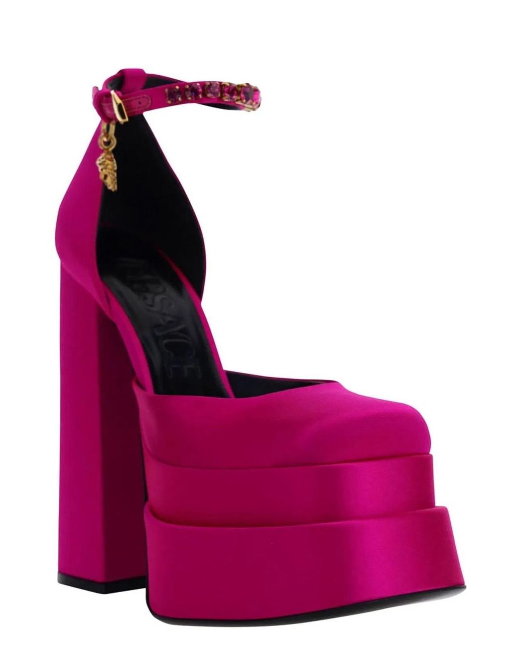 Versace Pink Medusa Aevitas Double Platform Pumps