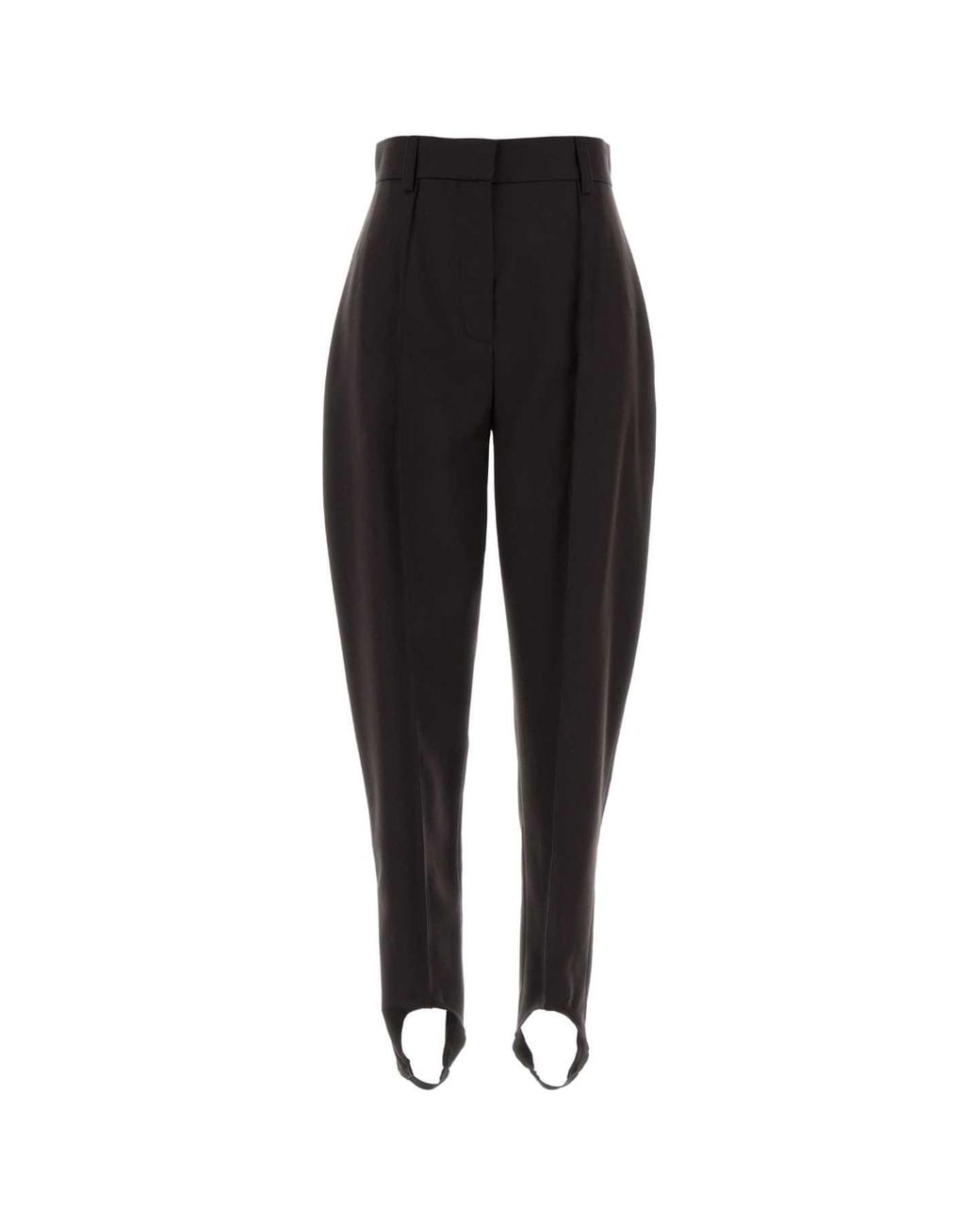 Stella McCartney Black Wool Flannel Stirrup Pants