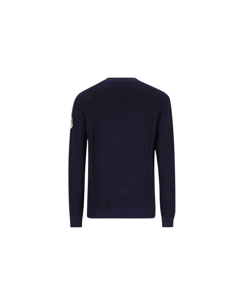 Napapijri Blue Logo Patch Knitted Sweater for men