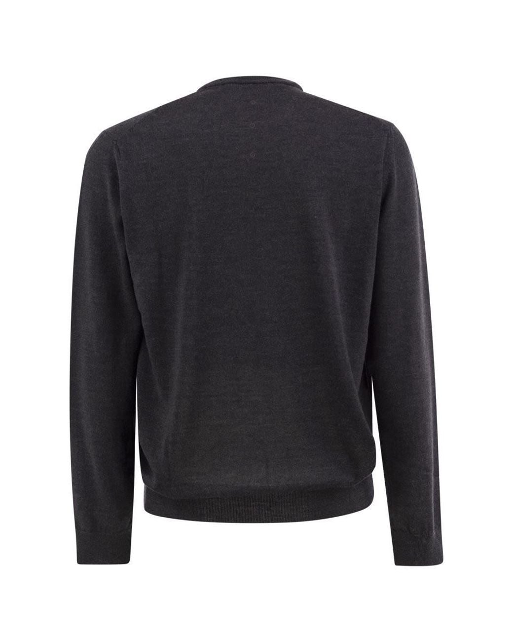 Premiata Blue Merino Wool Crew-Neck Jumper for men