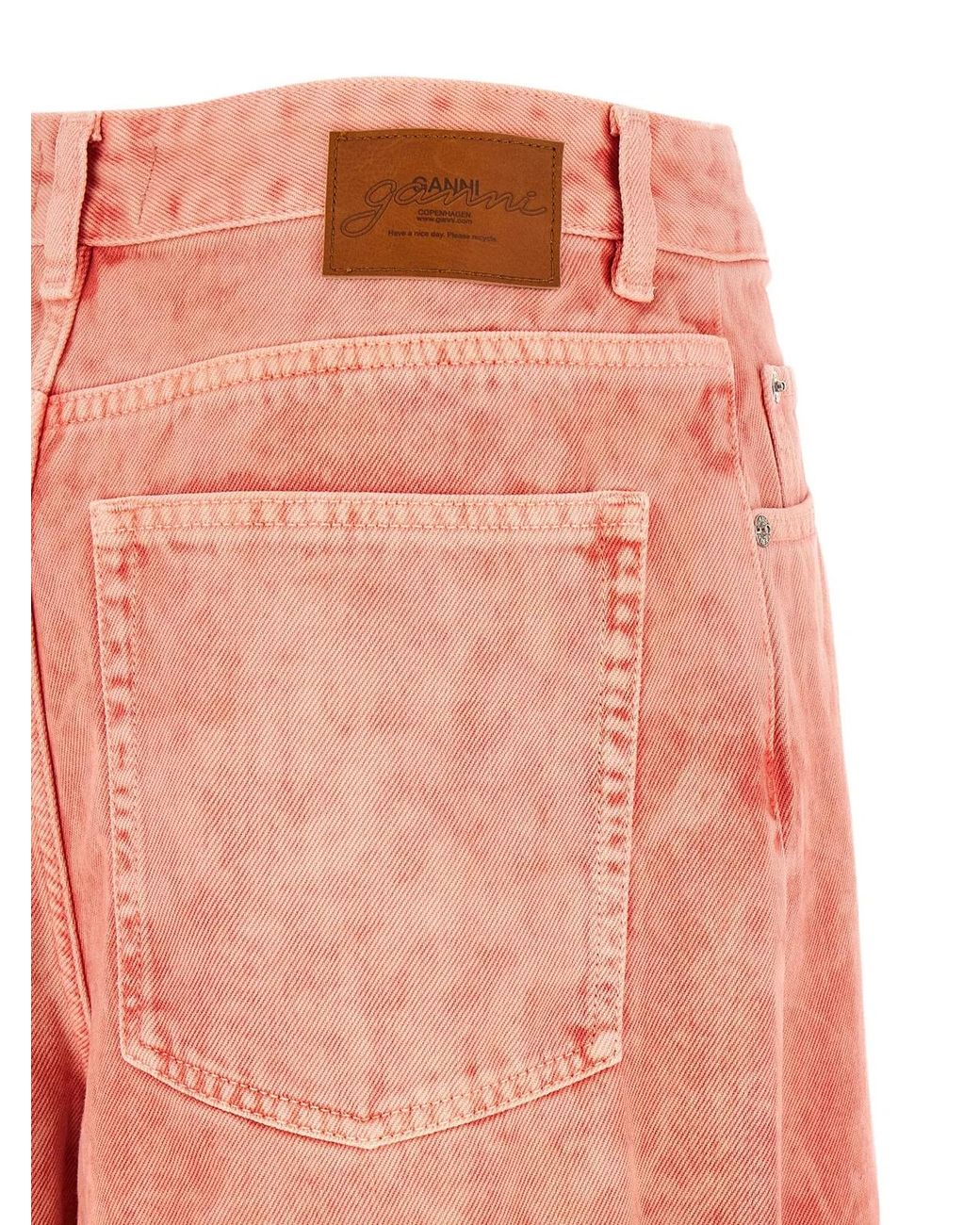 Ganni Orange Cropped Jeans