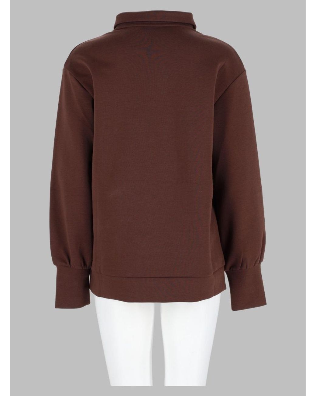 HOUSE OF GRAVITY Brown Hog Puff Sleeve Sweater