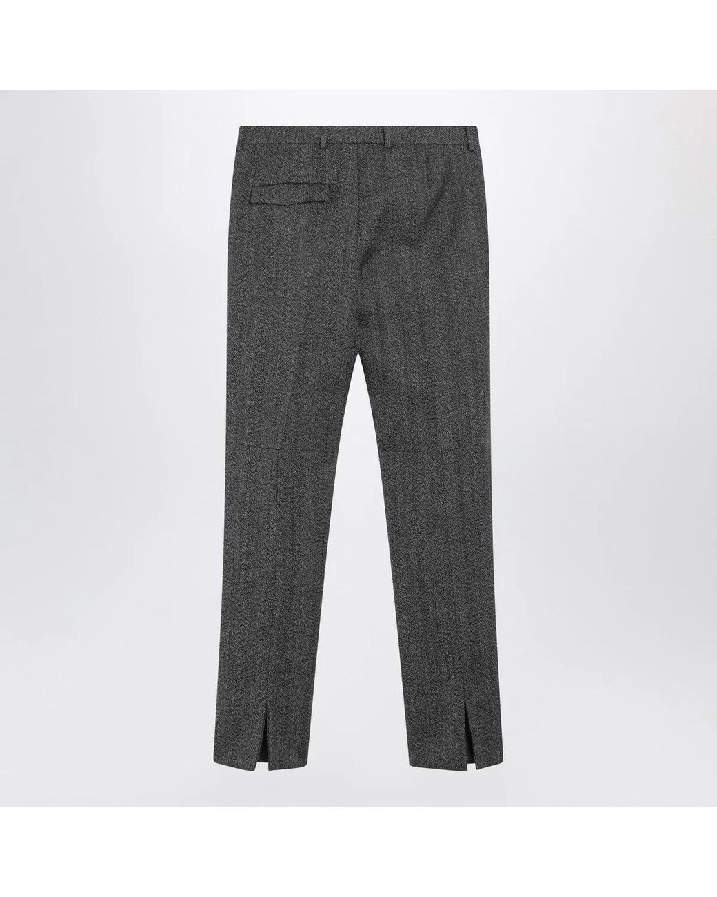 Gucci Gray Mouliné Trousers for men