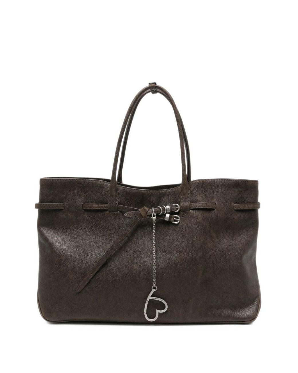MARGE SHERWOOD Black Grandma Leather Tote Bag