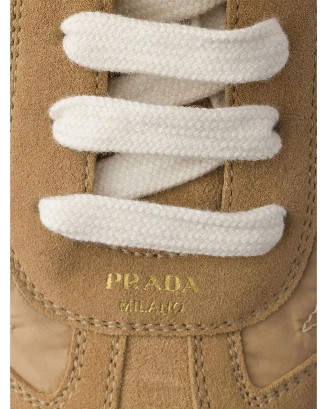 Prada Black Recycled Polyamide Recycled Polyester Calf Leather Flat Shoes