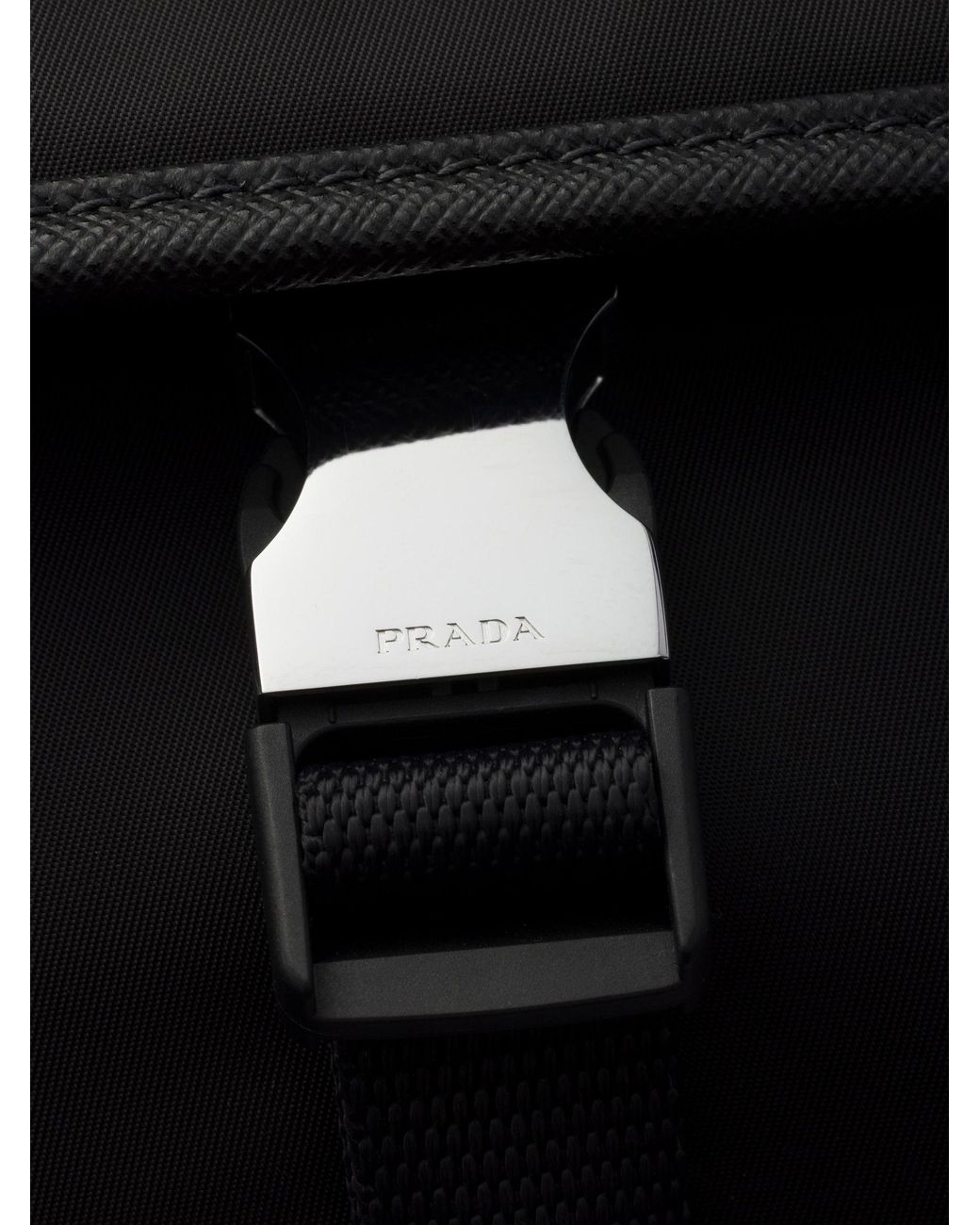 Prada Black Re-Nylon Buckled Shoulder Bag for men
