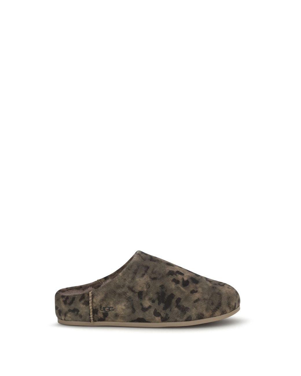 Ugg Brown Elea Spotted Slip-On Mules Upper: Suede; Sole: Rubber Sandal