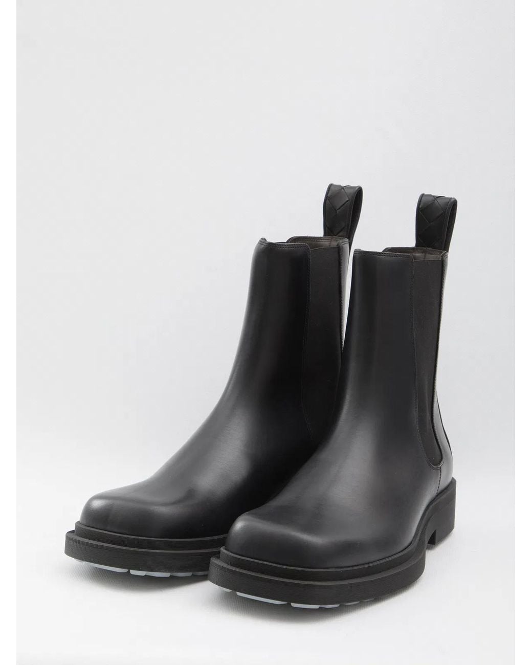 Bottega Veneta Black Calfskin Ben Chelsea Boot