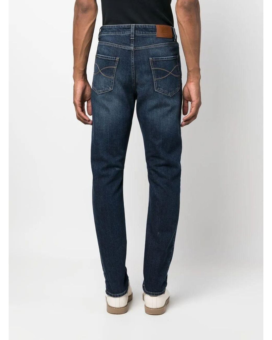 Brunello Cucinelli Blue Slim-fit Denim Jeans for men