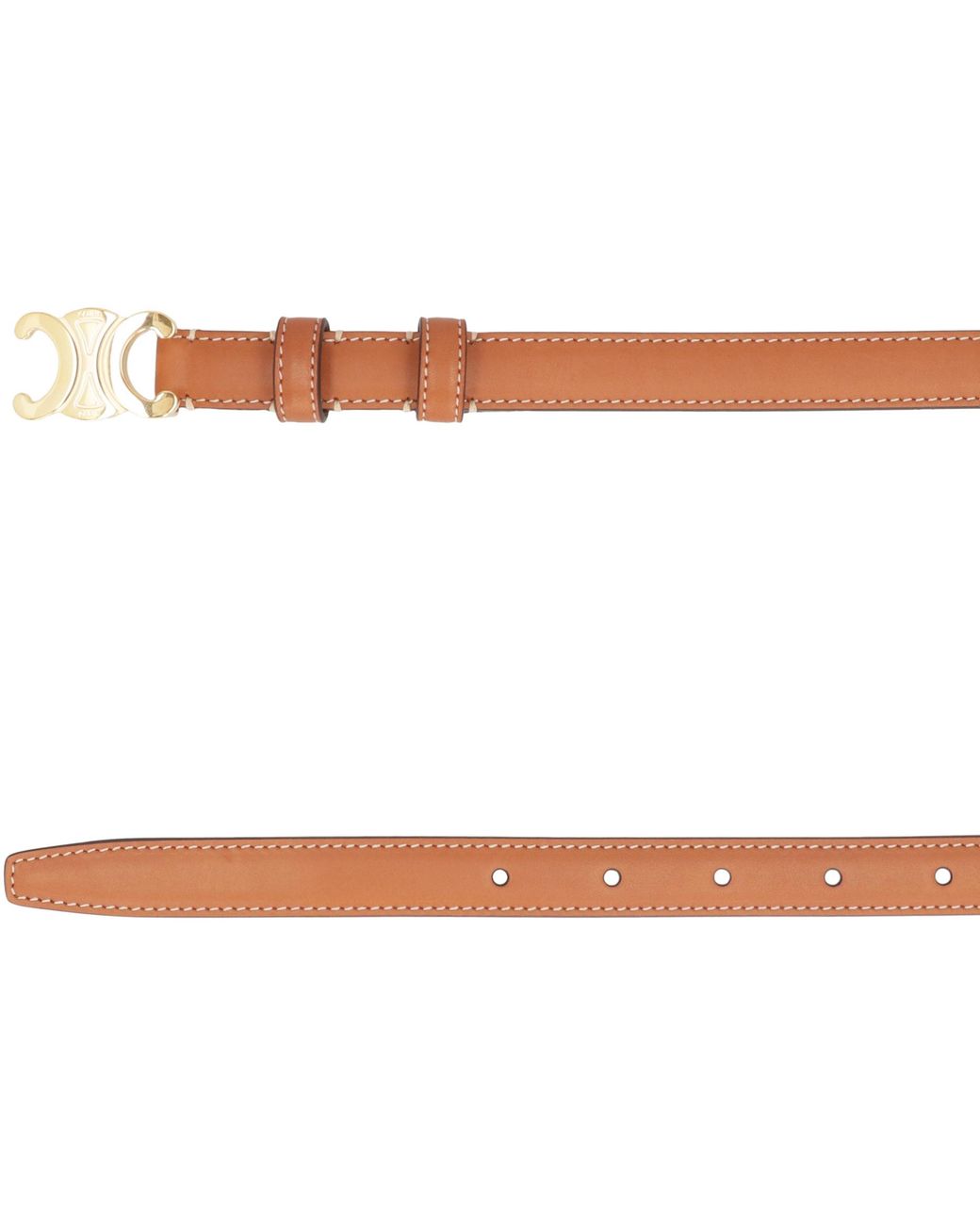 Céline Brown Mini Triumph Leather Belt