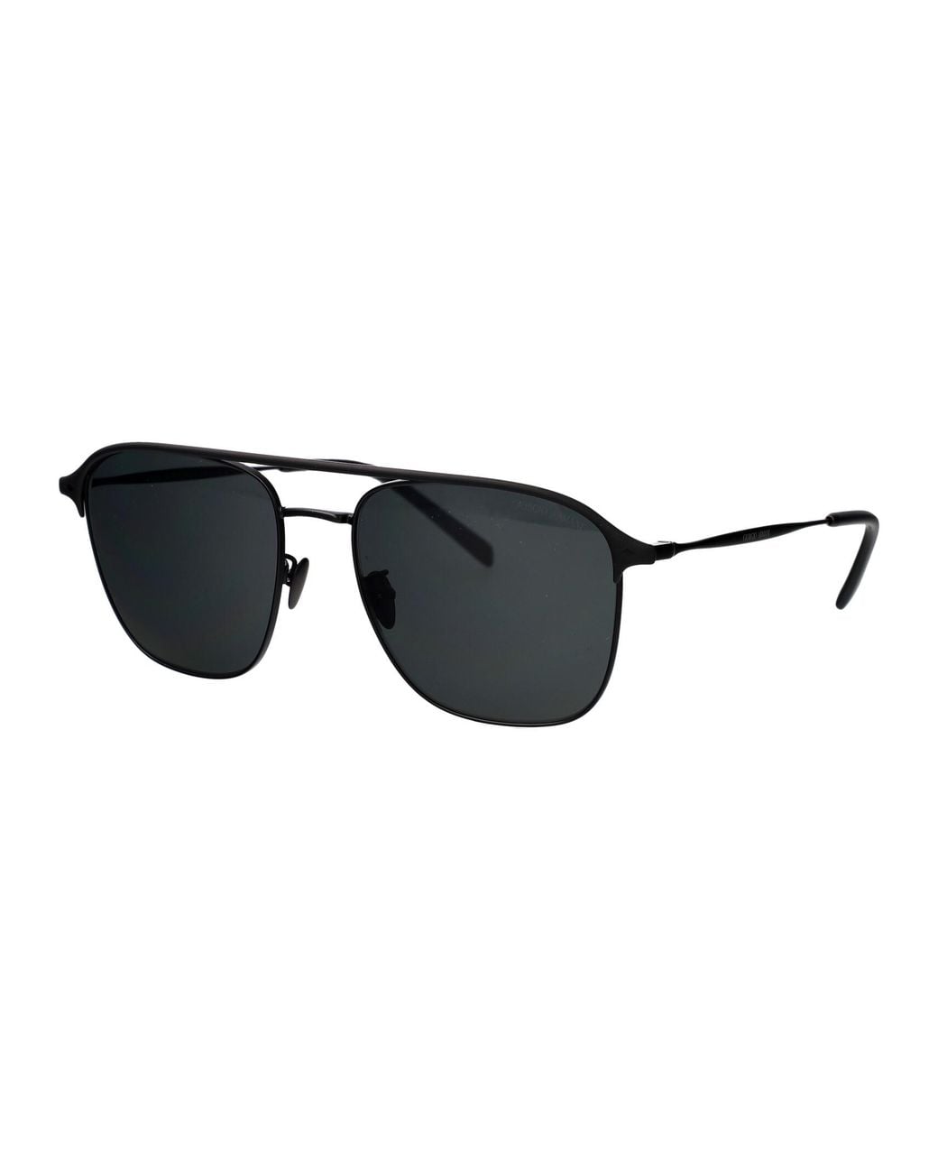 Giorgio Armani Black Matte Steel Sunglasses