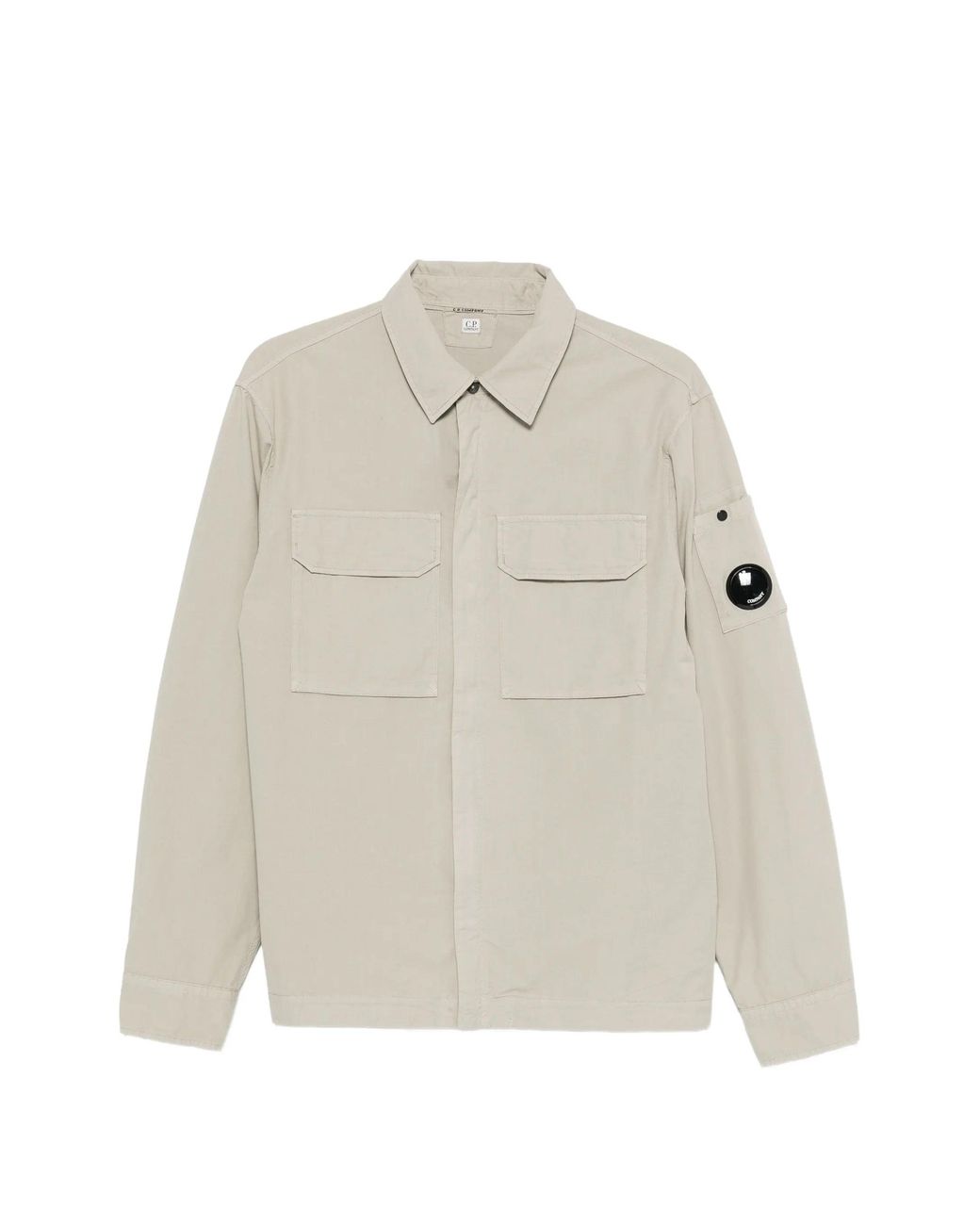 C P Company White Dove Cotton Overshirt
