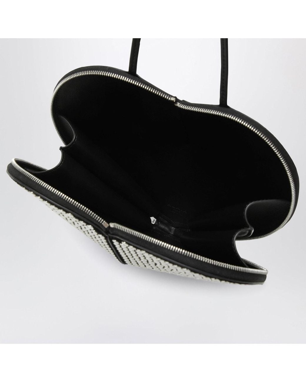 Alaïa Black Alaia Le Coeur Studded Suede Bag