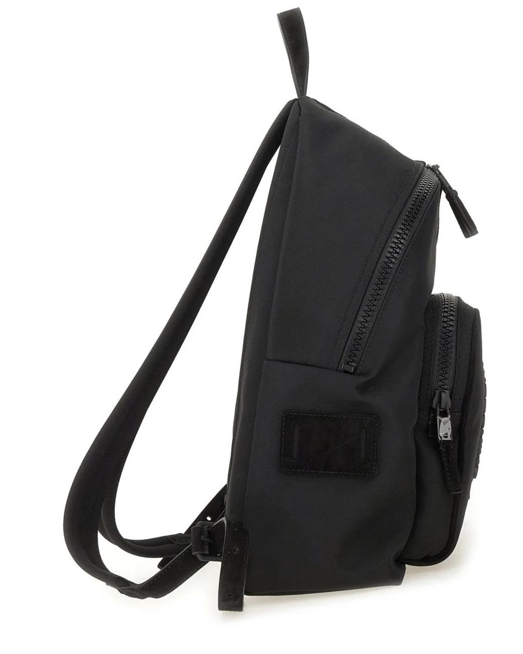 Moschino Black Logo Backpack Polyester Backpacks for men