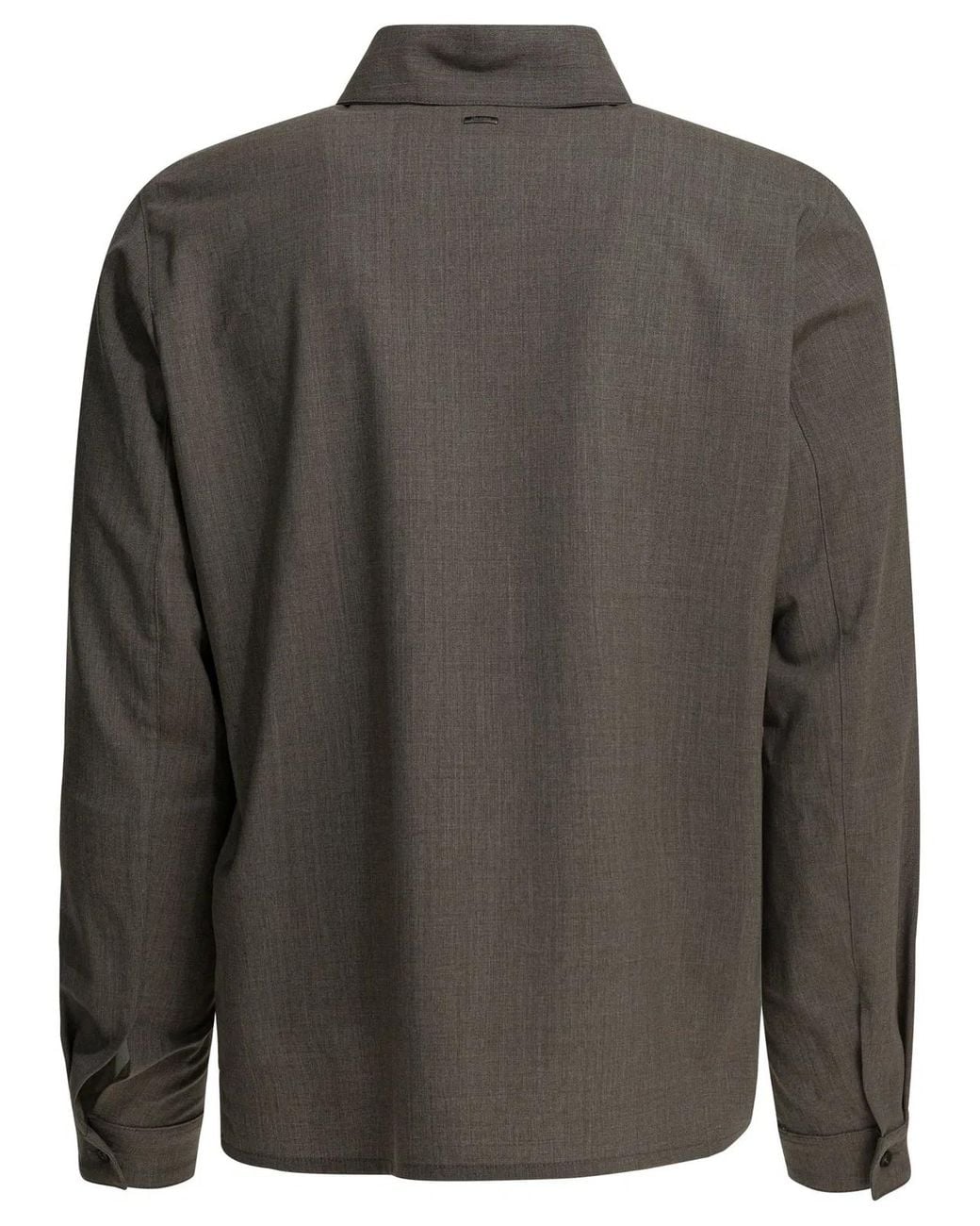 Herno Gray Virgin Wool Jacket for men