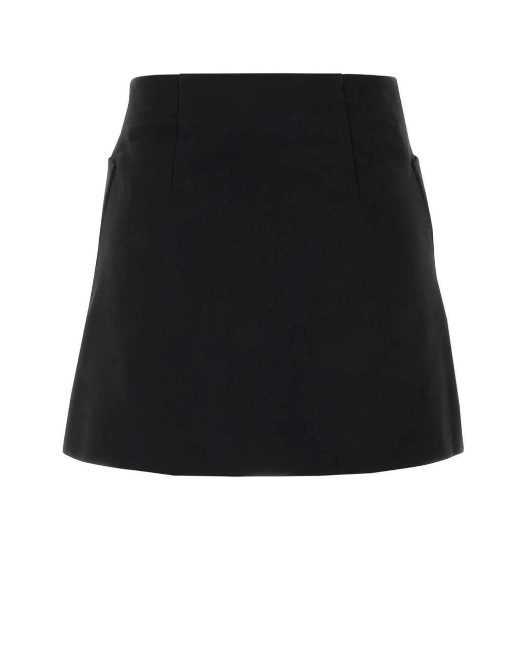 Prada Black Wool Mini Skirt