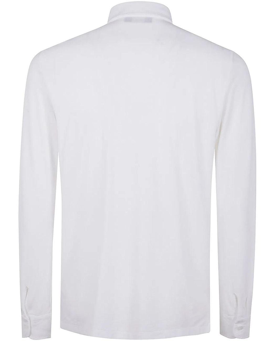 Zanone White Long Sleeves Polo Shirt for men