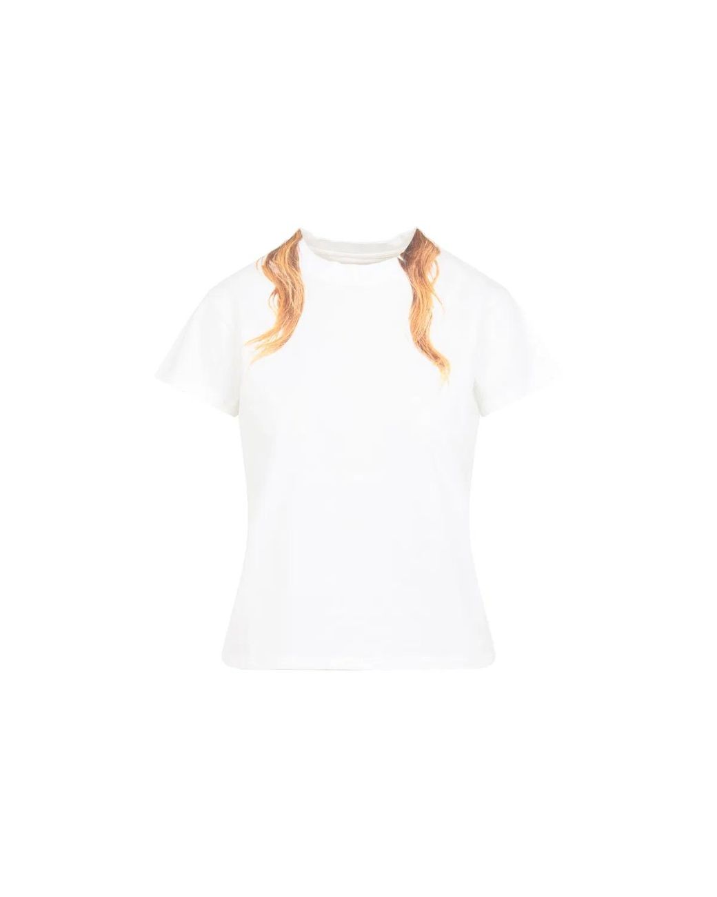 MM6 by Maison Margiela White Cotton T-Shirt