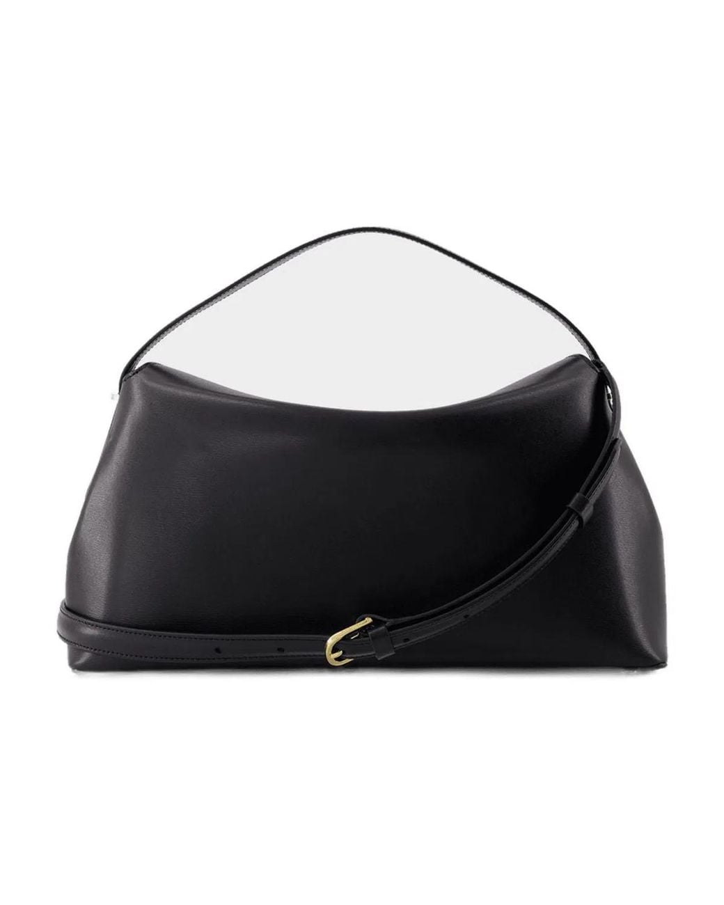 Totême Black T Lock Top Handle Bag