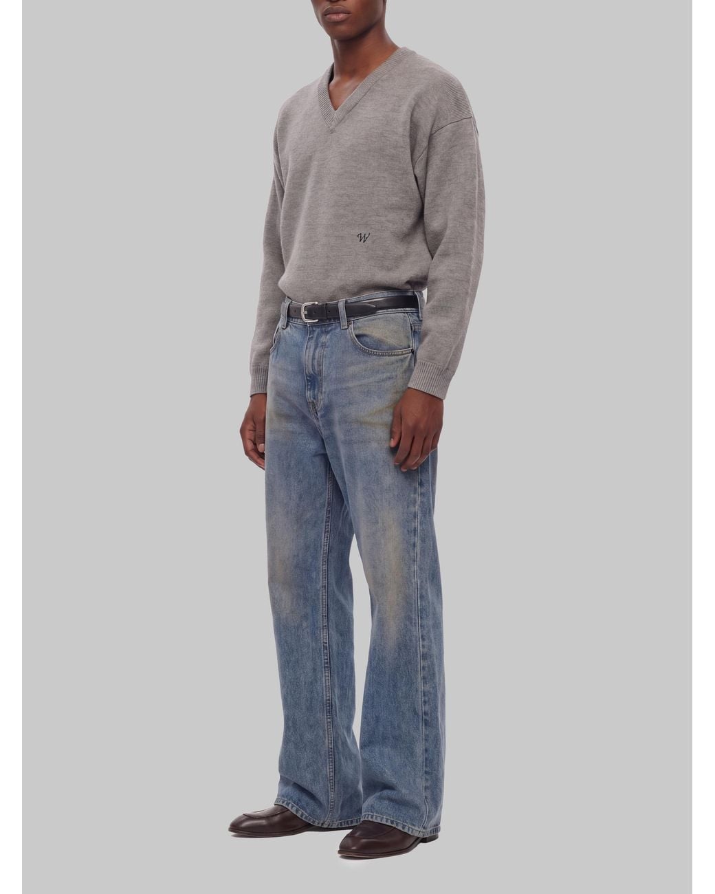 Willy Chavarria Blue Flared Denim Jeans for men