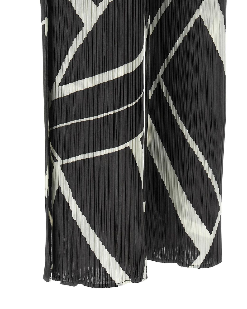 Pleats Please Issey Miyake Black 'Fold Line' Pants