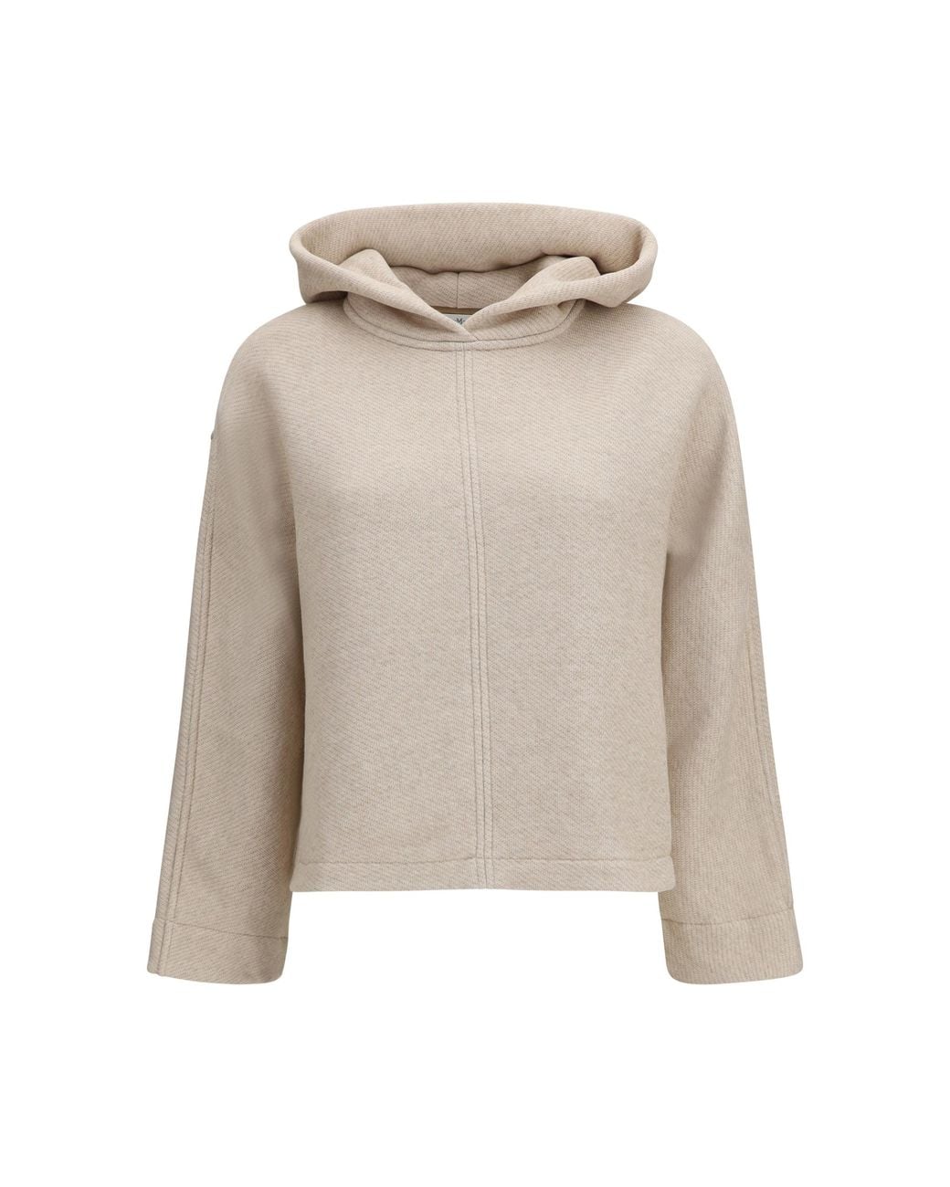 Max Mara Pure White Hooded Sweatshirt Cotton; Polyester Sweatshirts