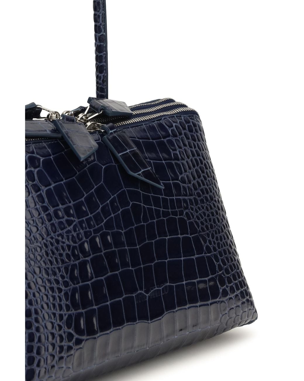 The Attico Blue L'Altra Di Milano Crocodile-Effect Shoulder Bag