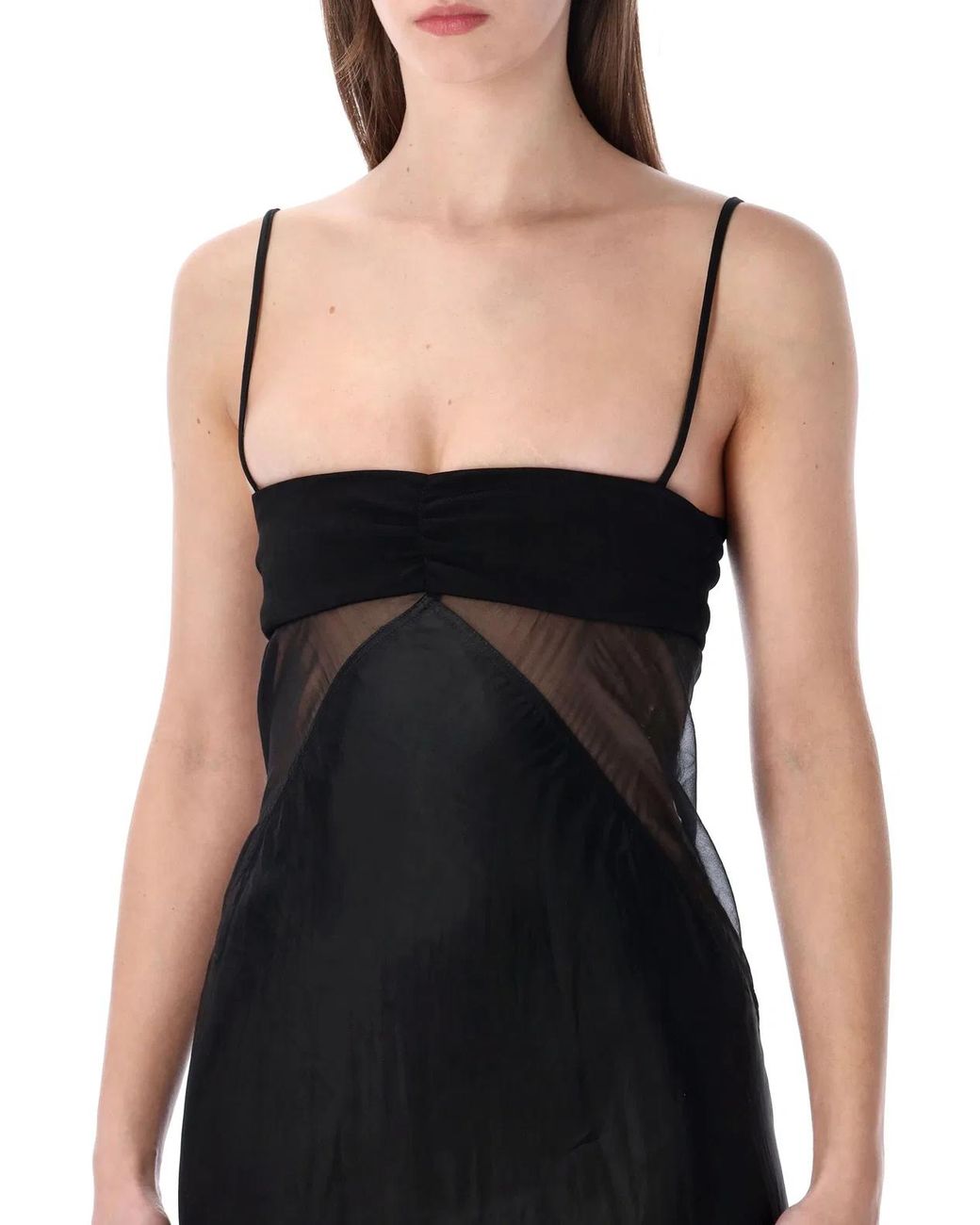 Rick Owens Black Combo Slip Gown