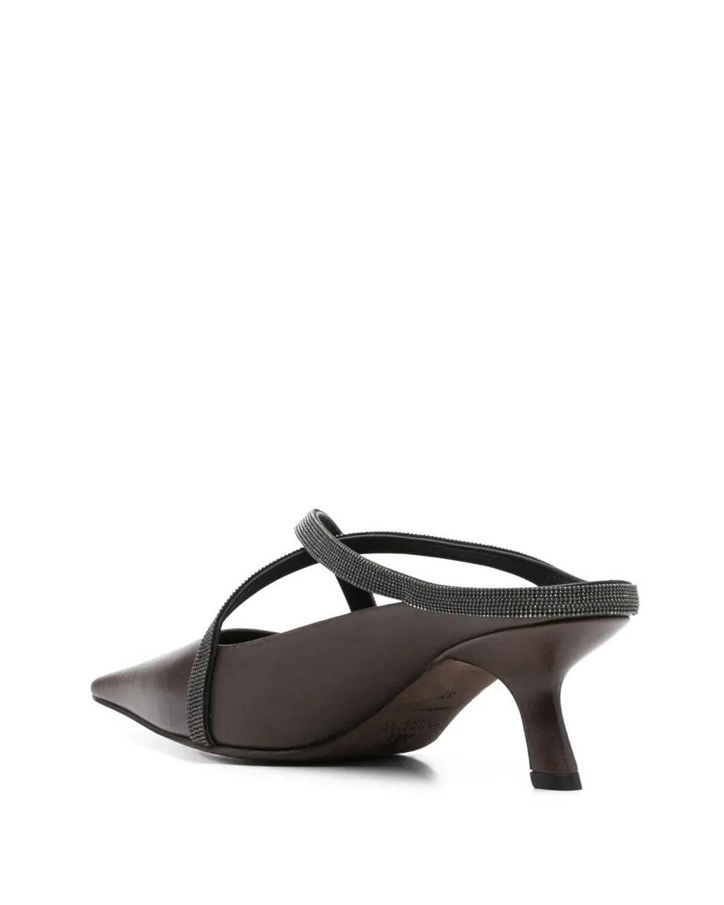 Brunello Cucinelli Brown Square Pointed Sandals