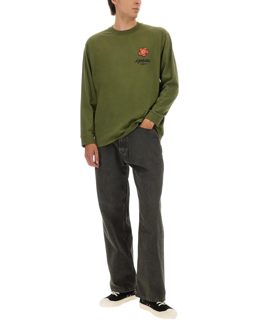 KENZO Green Cotton T-Shirts for men