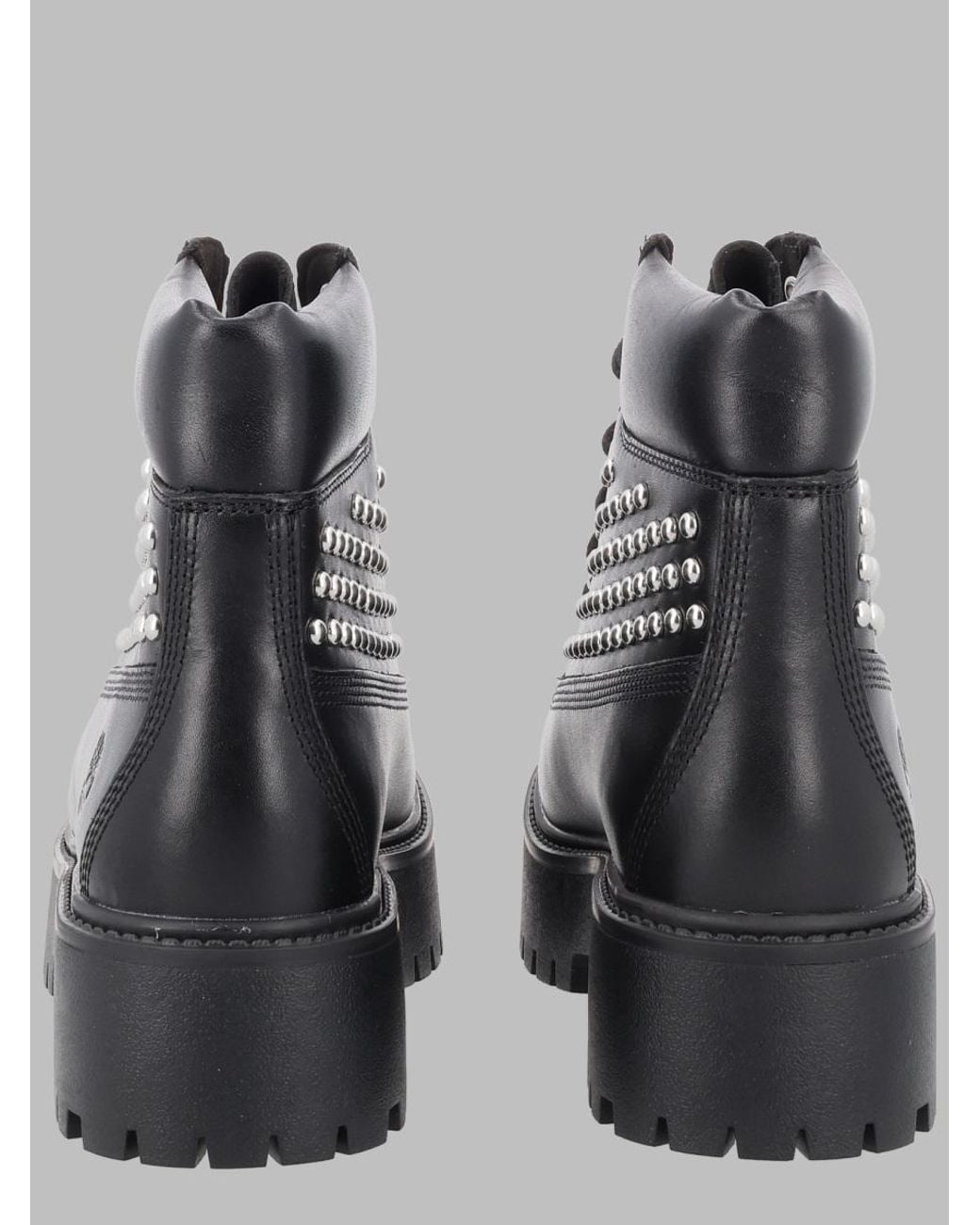Timberland Gray Mini Full-Grain Leather Boots For