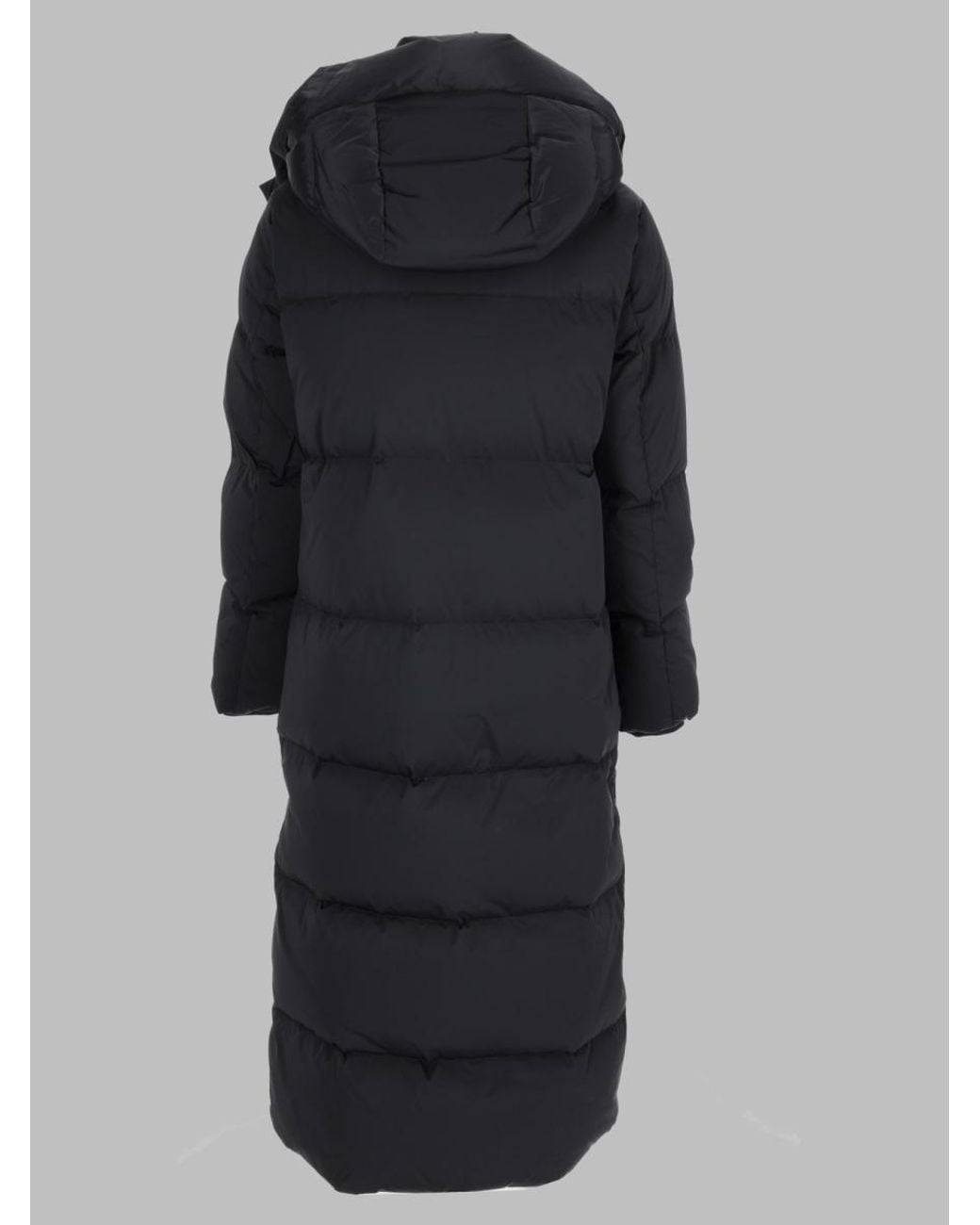 Woolrich Black Quilted Detachable Hood Down Jacket