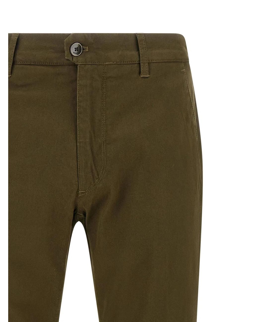 Incotex Green Cotton Trousers for men