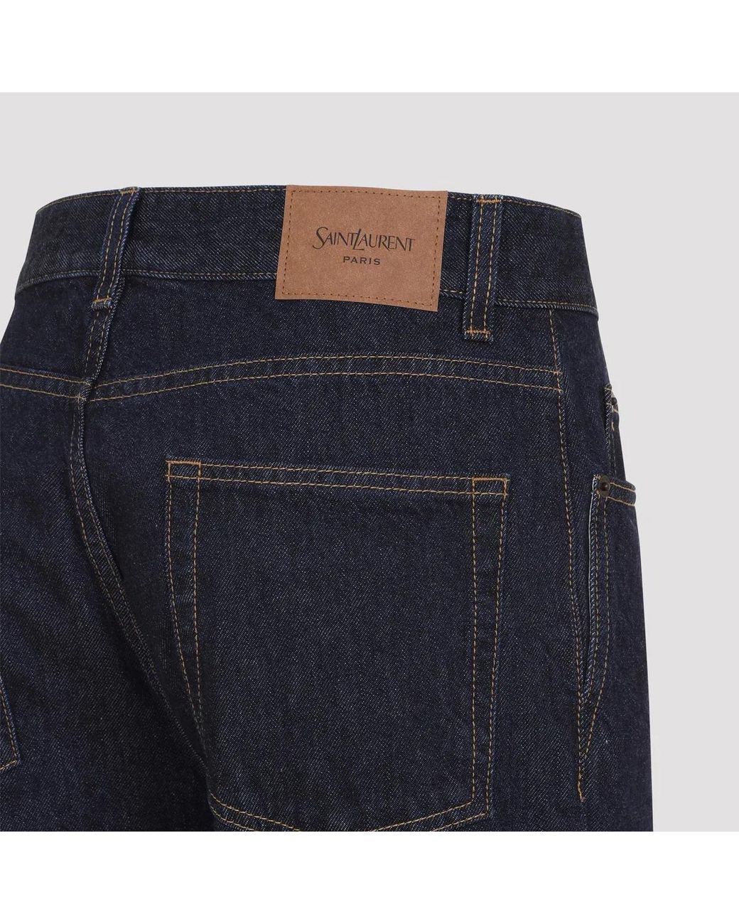 Saint Laurent Blue Dark Night 70's Eagle Jeans