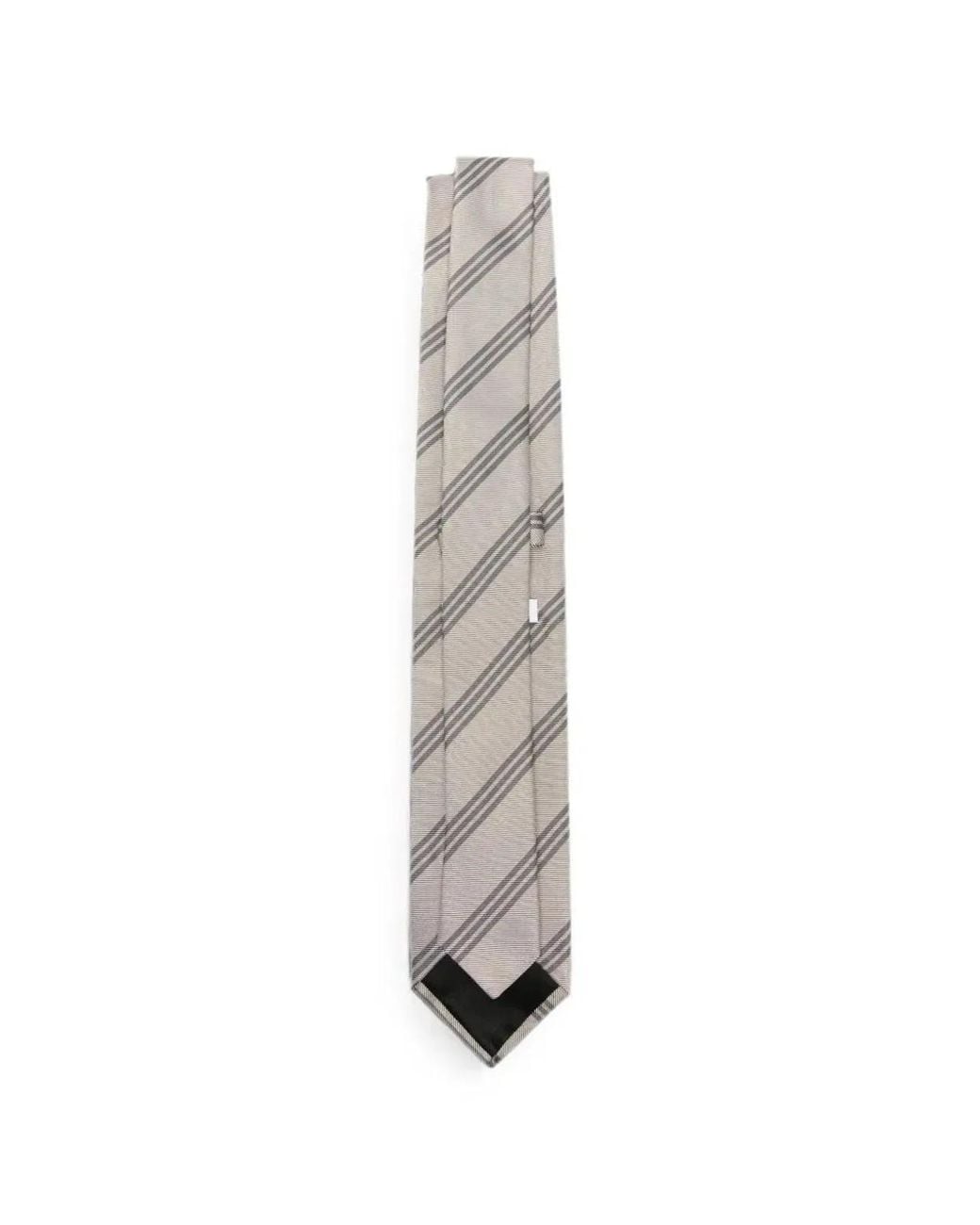 Lardini White Classic Tie Cm 148 Buttom Cm 7 for men